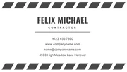 White And Grey Modern Professional Contractor Business Card - Page 2