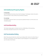 Freelance Graphic Design Contract Template - Pagina 3