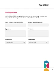 Freelance Graphic Design Contract Template - Pagina 4