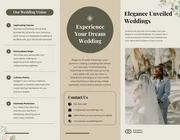 Minimalist Cream and Ebony Wedding Tri-fold Brochure - Page 1