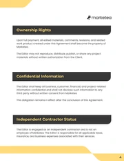 Freelance Editor Contract Template - Página 4