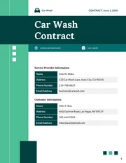 Car Wash Contract Template - Seite 1