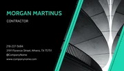 Green And Black Modern Construction Business Cards - Page 1