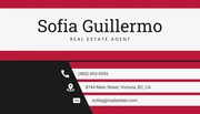 Red Real Estate Business Card - Page 1