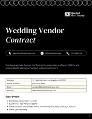 Wedding Vendor Contract Template - Página 1