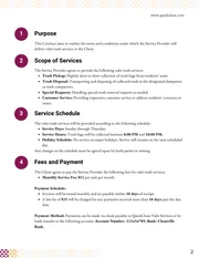 Valet Trash Service Contract Template - Pagina 2