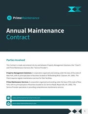 Annual Maintenance Contract Template - صفحة 1