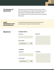 Consignment Store Contract Template - page 3