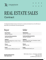 Real Estate Sales Contract Template - صفحة 1
