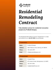 Home Remodeling Contract Template - Página 1