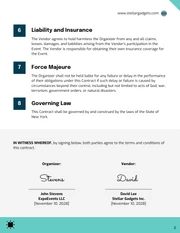 Trade Show Vendor Contract Template - page 3