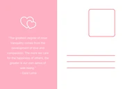 Pink Simple Love Postcard - Page 2