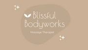 Brown and Cream Massage Therapist Business Card - Seite 1