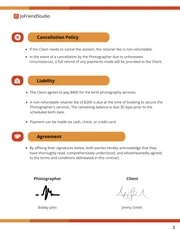 Family/Child Photography Contract - page 3