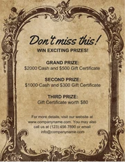 Brown Vintage Texture Anniversary Grand Raffle Flyer - Page 2