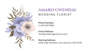 Light Purple And White Simple Floral Wedding Florist Business Card - Seite 2