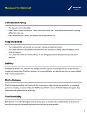 Makeup Artist Contract Template - page 3