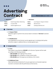 Advertising Contract Template - page 1