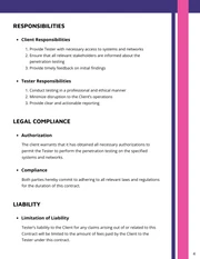 Penetration Testing Contract Template - Page 4