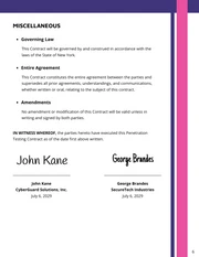 Penetration Testing Contract Template - Pagina 6