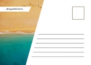 White Blue And Brown Modern Clean Minimalist Beach Travel Postcard - Page 2