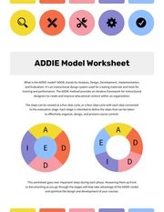 ADDIE Model Worksheet Checklist - Página 1