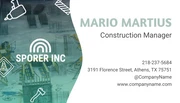 White And Green Cute Construction Business Card - Page 2