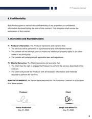 TV Production Contract Template - Página 4