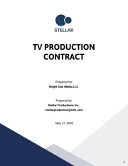 TV Production Contract Template - page 1