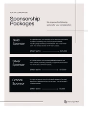 Cream And Black Minimalist Sponsorship Proposal - Seite 5