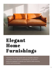 White Brown Minimalist Furniture Catalog - Page 1