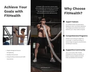 Grey and White Minimalist Fitness Trifold Brochure - Page 2