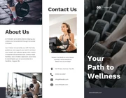 Grey and White Minimalist Fitness Trifold Brochure - page 1