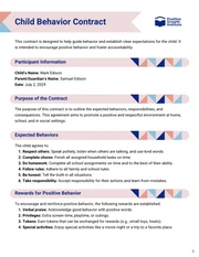 Child Behavior Contract Template - Seite 1