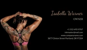 Black And Cream Tattoo Artist Business Card - Page 1