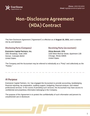 NDA Contract Template - page 1