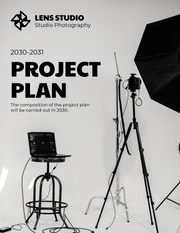Black And White Modern Minimalist Studio Photography Project Plans - Page 1