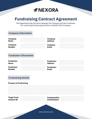Fundraising Contract Template - Page 1