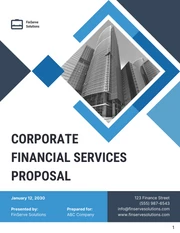Corporate Financial Services Proposal - Page 1