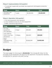Savory Green and White Budget Proposal Template - page 5