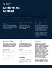 Working Contract Agreement - page 1