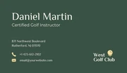 White Minimalist Golf Instructor Business Card - Page 2