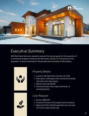 Real Estate Loan Proposal template - page 2