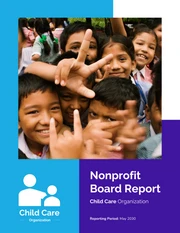 Nonprofit Board Report Template - صفحة 1