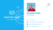 Light Blue Simple Fun Business Professional Pool Name Card - Page 2