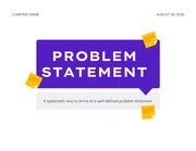White And Blue Modern Professional Problem Statement Brainstorm Presentation - Page 1