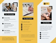 Yellow and Black Sales Tri-fold Brochure - Page 2