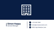 Navy And White Minimalist Corporate Business Card - Page 2