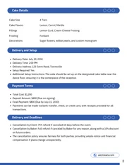 Wedding Cake Contract Template - Pagina 2