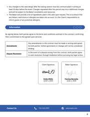 Wedding Cake Contract Template - صفحة 4